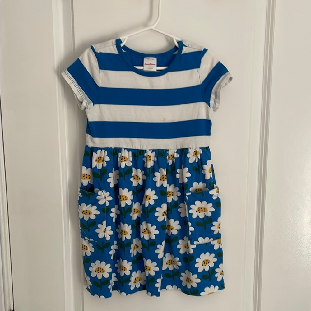 Hanna Andersson girls mixed print skater dress with pockets